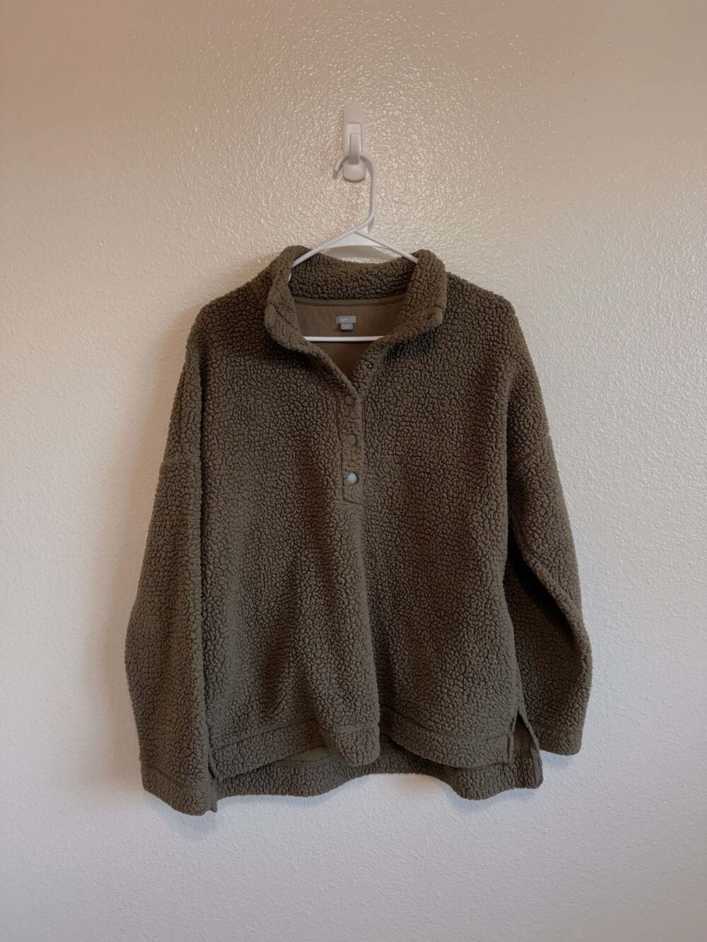 Aerie Sherpa Snap-Button Pullover Fleece